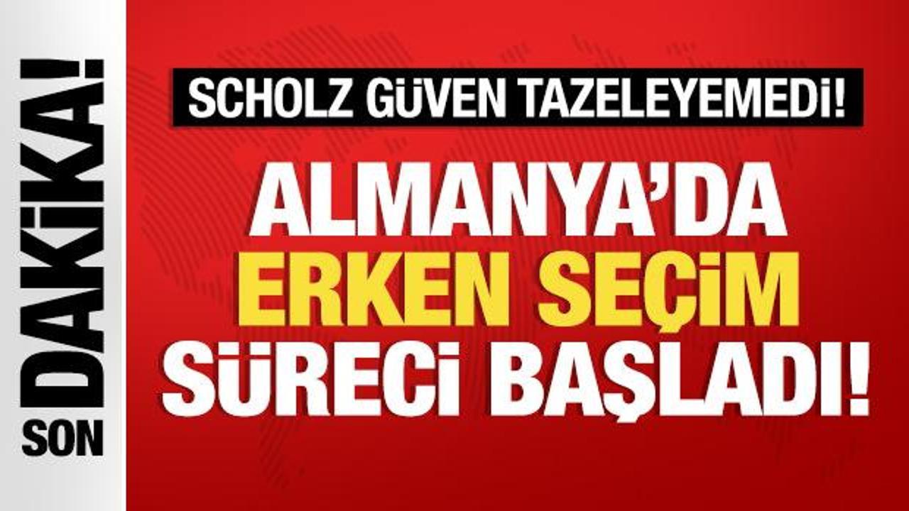 Scholz güven tazeleyemedi: Almanya'da erken seçim süreci başladı!