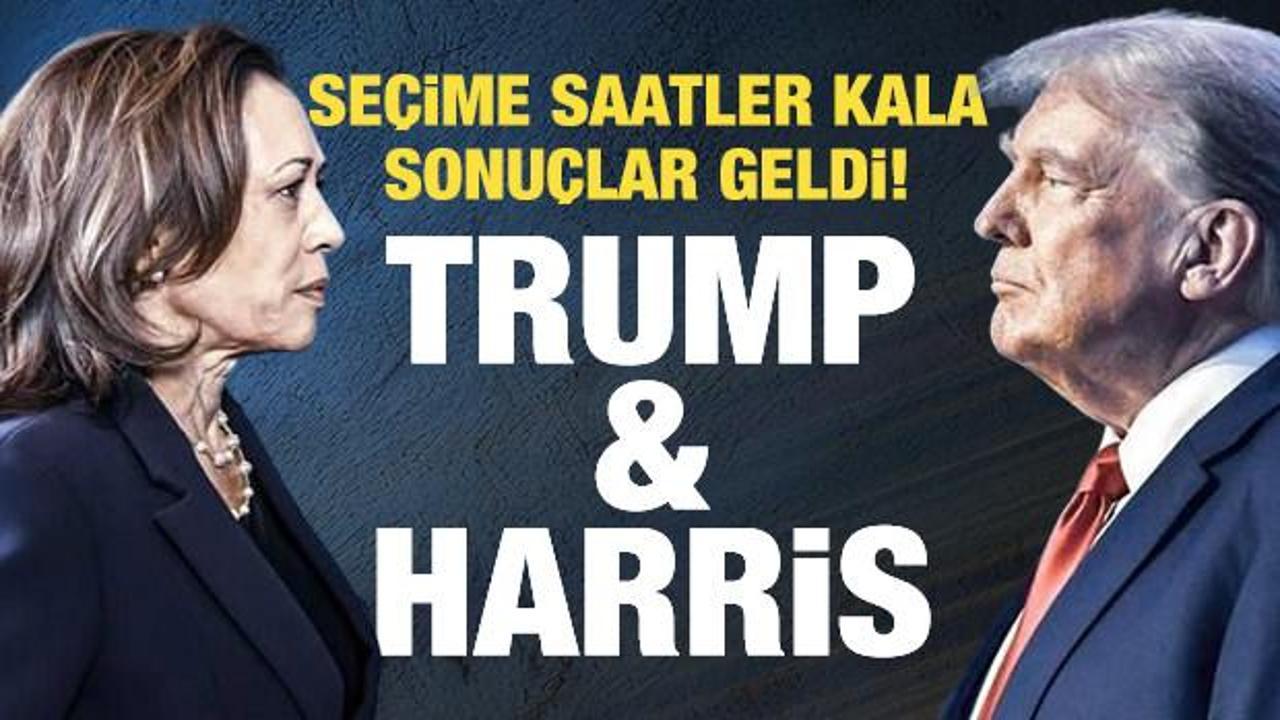 Seçime saatler kala sonuçlar geldi: Trump mı Harris mi?