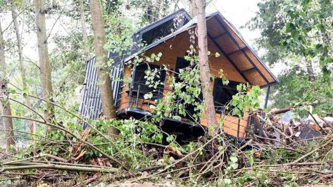 Sel faciasındaki bungalovlar kaçak çıktı: İşletme sahibi hakkında gözaltı kararı!