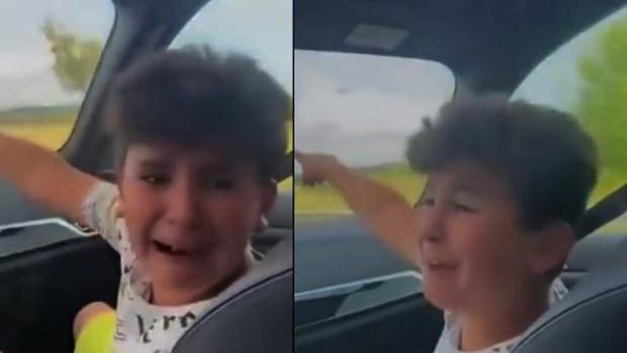 Sınırda Türk bayrağını gören gurbetçi çocuk gözyaşlarına boğuldu