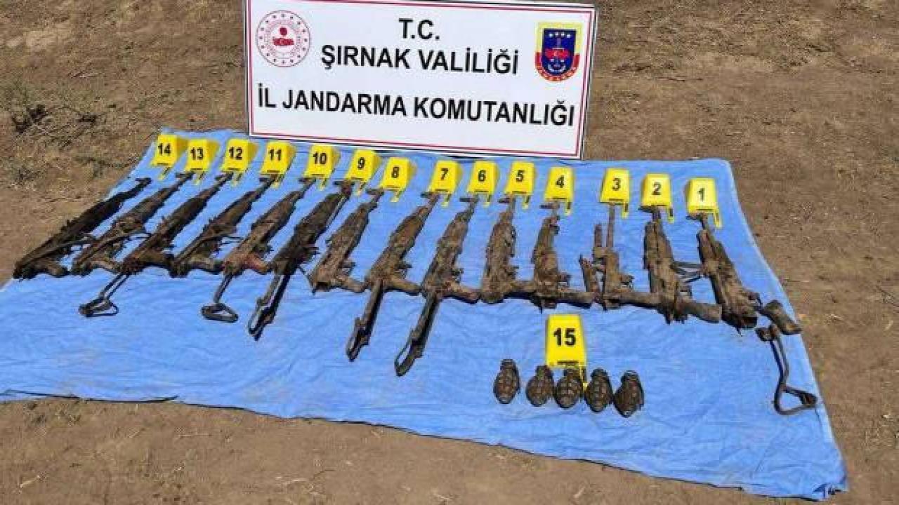 Şırnak'ta PKK'nın toprağa gömerek sakladığı silahlar bulundu