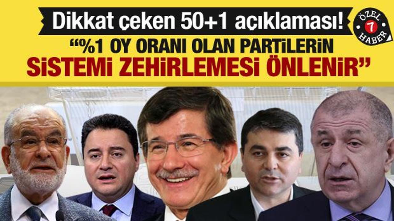Siyasette yeni başlık yüzde 50+1 tartışması