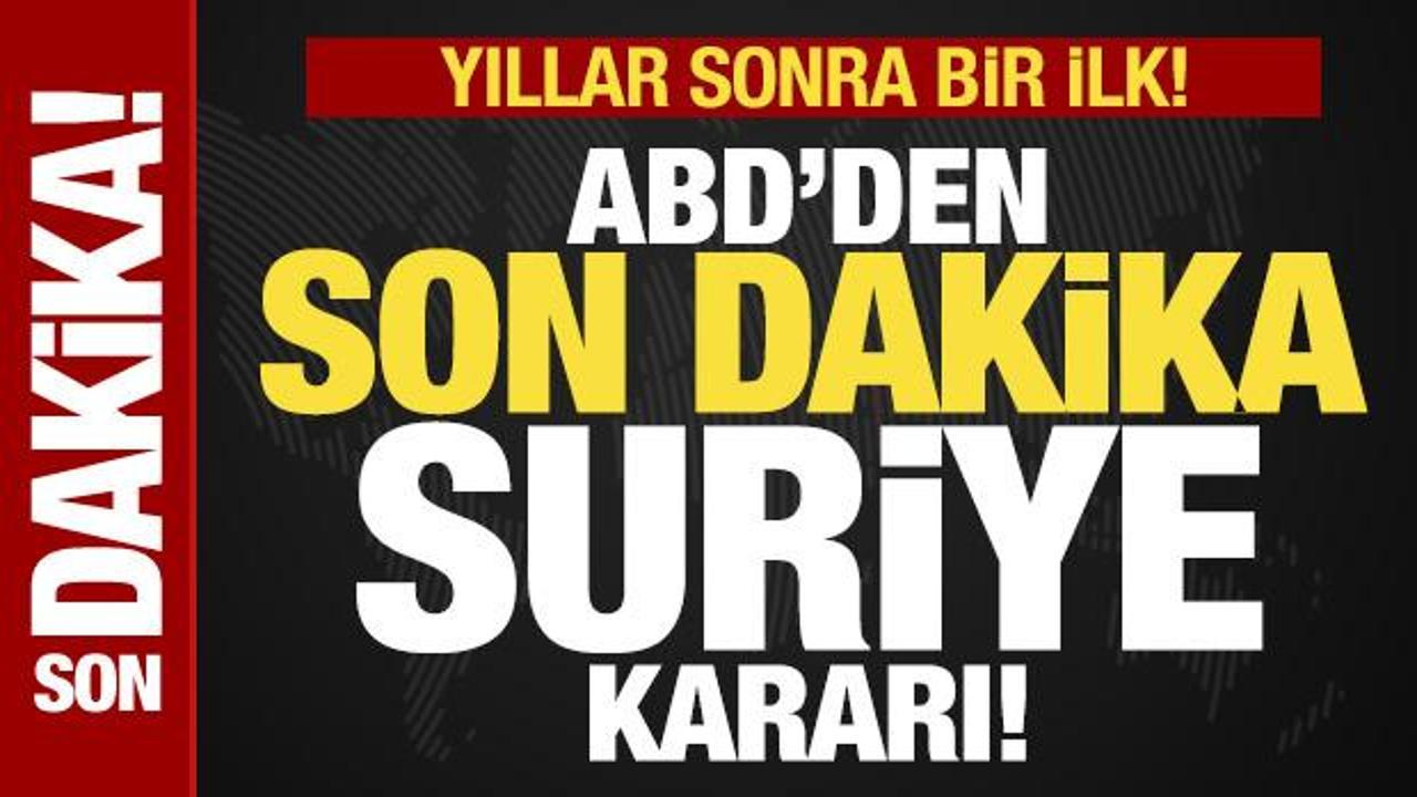Son dakika: ABD'den yıllar sonra sürpriz Suriye kararı! Ahmed Şara çağrı yapmıştı