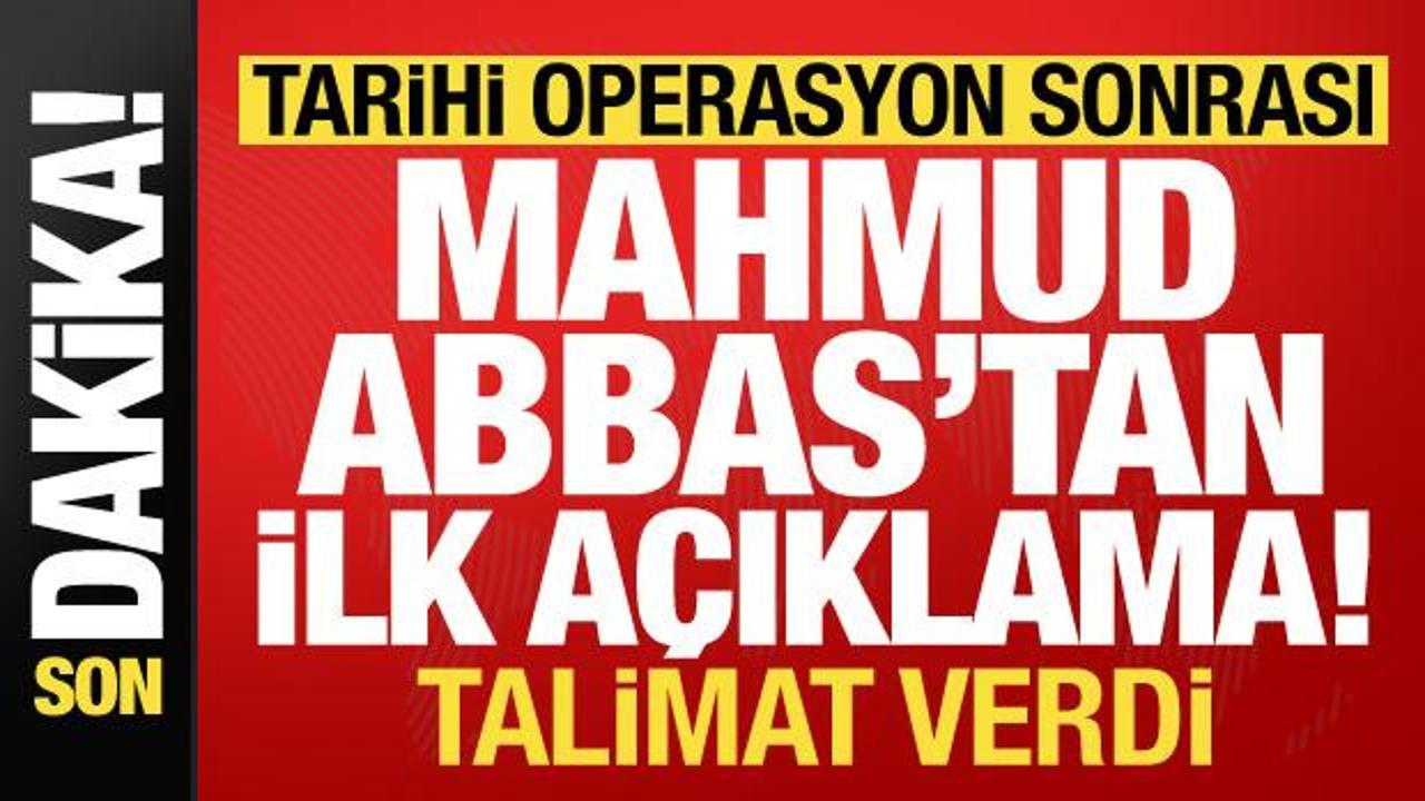 Son dakika: 'Aksa Tufanı' operasyonu sonrası Mahmud Abbas'tan ilk açıklama! Talimat verdi