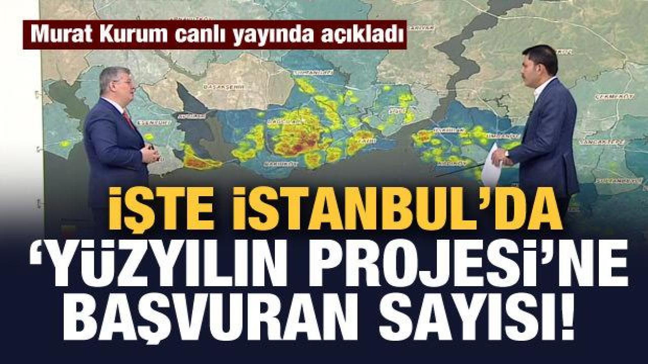 Son Dakika: Bakan Kurum canlı yayında açıkladı: İşte Yüzyılın Projesi'ne başvuran sayısı!