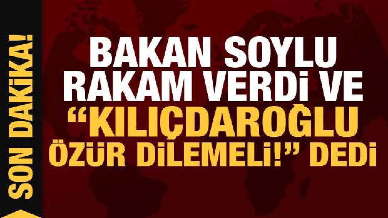 Son Dakika: Bakan Soylu rakam verdi ve 