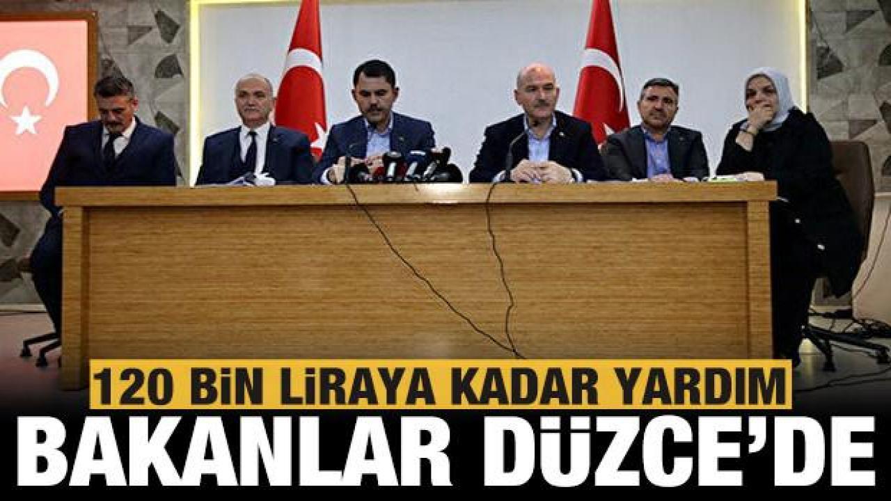 Son dakika: Bakan Soylu ve Bakan Kurum Düzce'de açıklamalarda bulundu