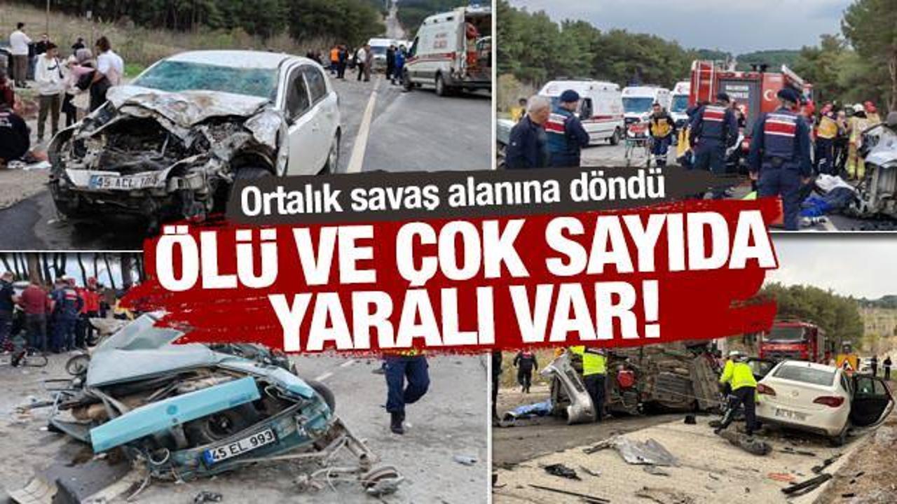 SON DAKİKA: Balıkesir'de 4 araç birbirine girdi! 1 ölü, 1'i ağır 10 yaralı