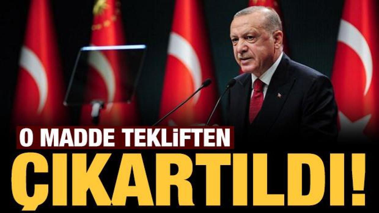 Son dakika: Cumhurbaşkanı ödeneği ile ilgili madde ek bütçe teklifinden çıkarıldı