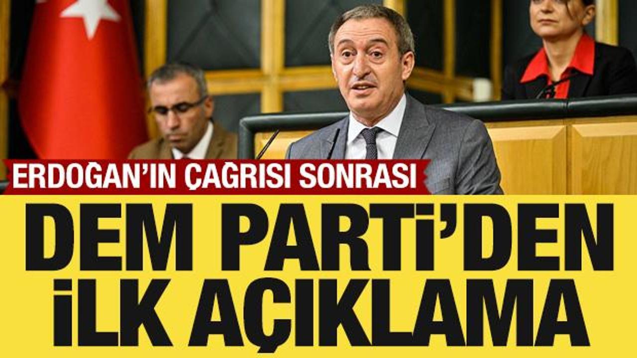 Son Dakika: DEM Parti'den Cumhurbaşkanı Erdoğan'ın çağrısı sonrası ilk açıklama