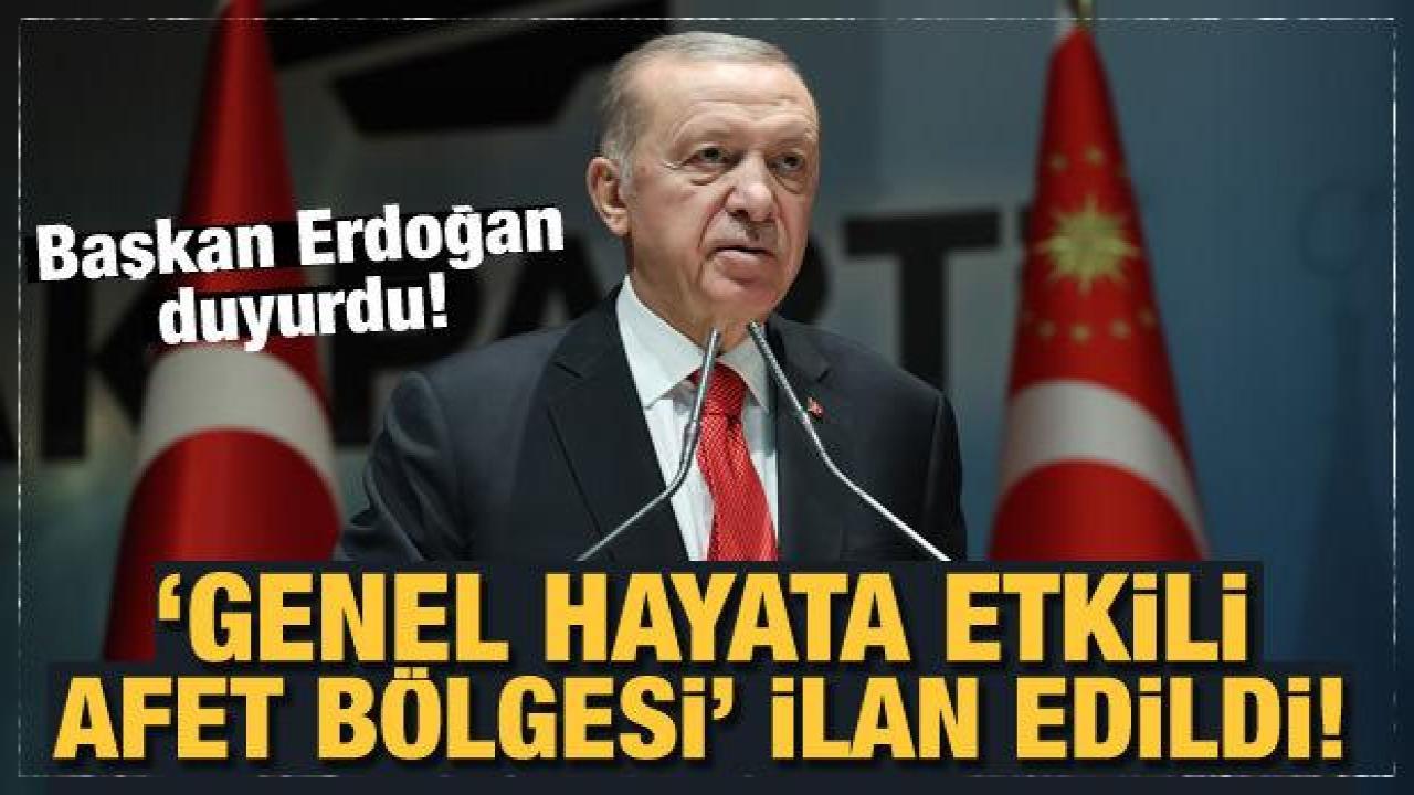 Son Dakika... Erdoğan duyurdu: Düzce 'Genel Hayata Etkili Afet Bölgesi' ilan edildi!