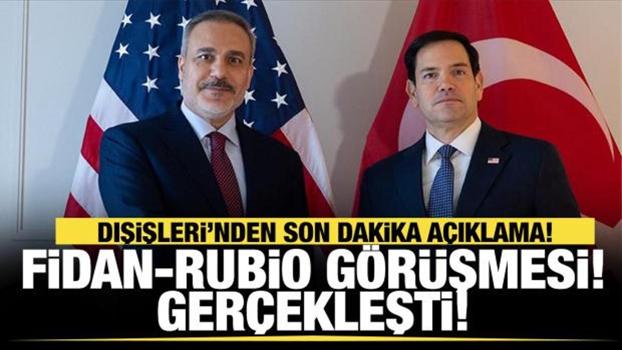 Son dakika... Fidan-Rubio görüşmesi! Suriye, Gazze ve Ukrayna konuşuldu!
