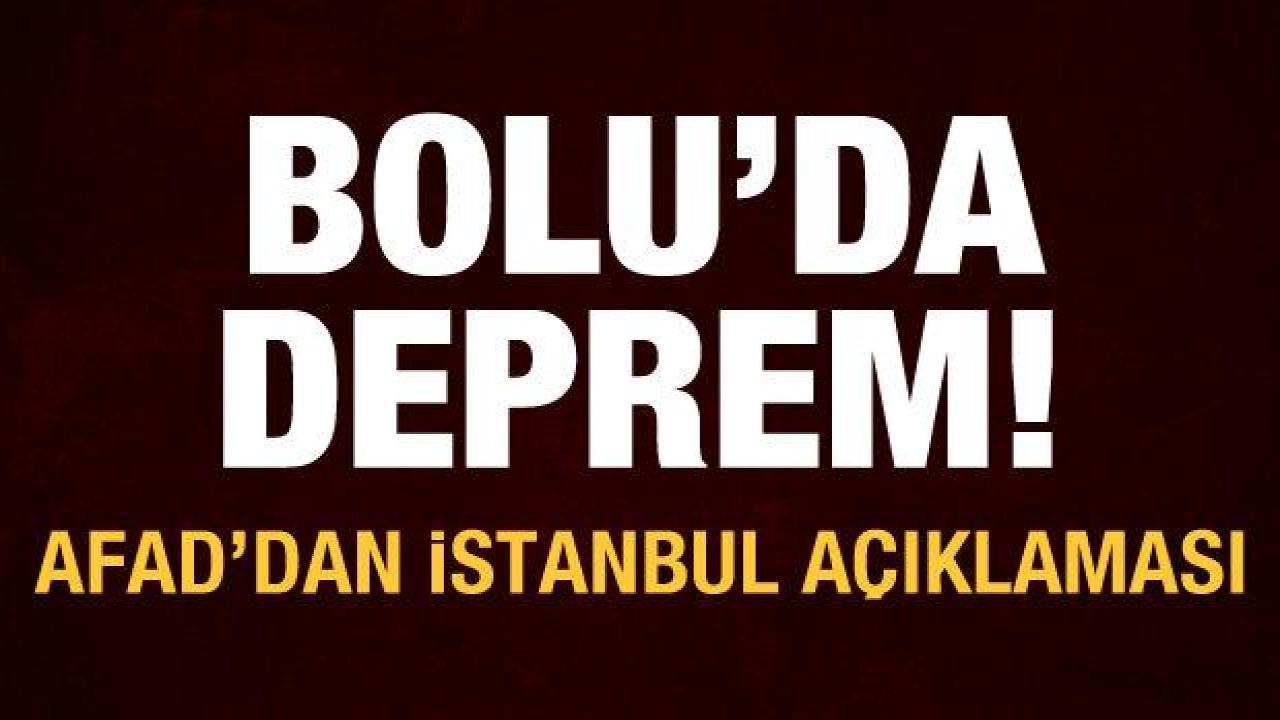 Son dakika haberi: Bolu'da 4,8 büyüklüğünde deprem