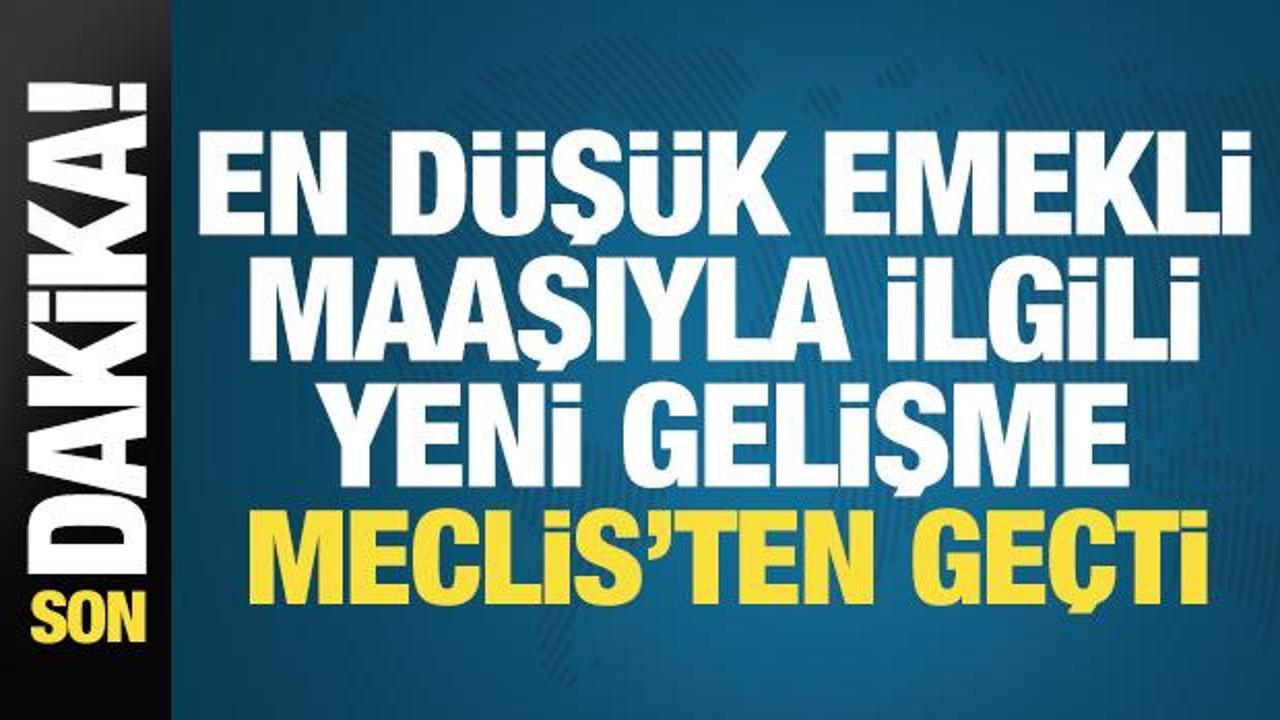 Son dakika haberi... En düşük emekli maaşı TBMM'de kabul edildi!