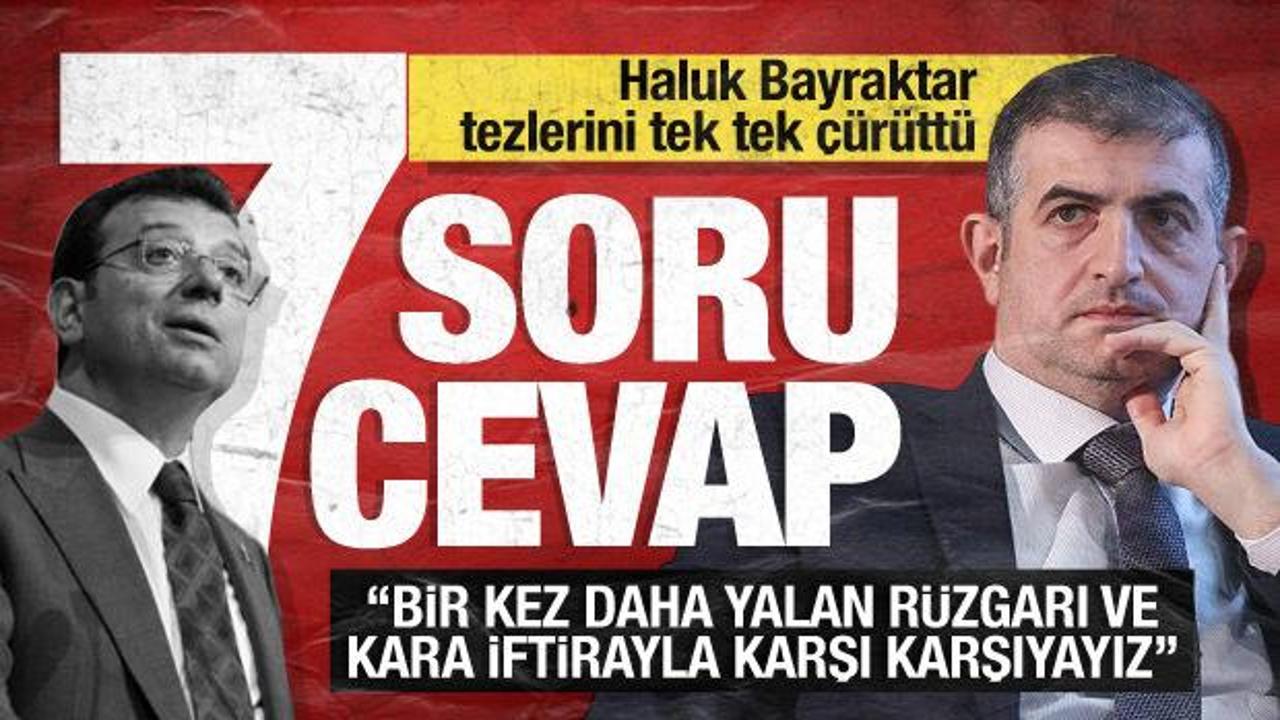 Son dakika... Haluk Bayraktar'dan çirkin algı operasyonuna 7 soru 7 cevap!