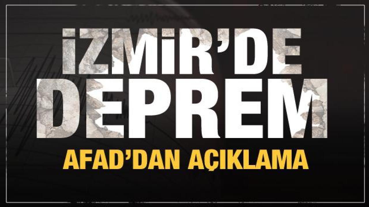 Son dakika: İzmir'de deprem meydana geldi