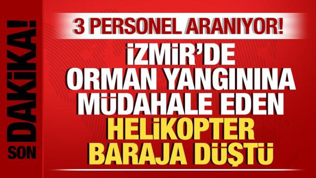 Son dakika: İzmir'de orman yangınına müdahale eden helikopter düştü