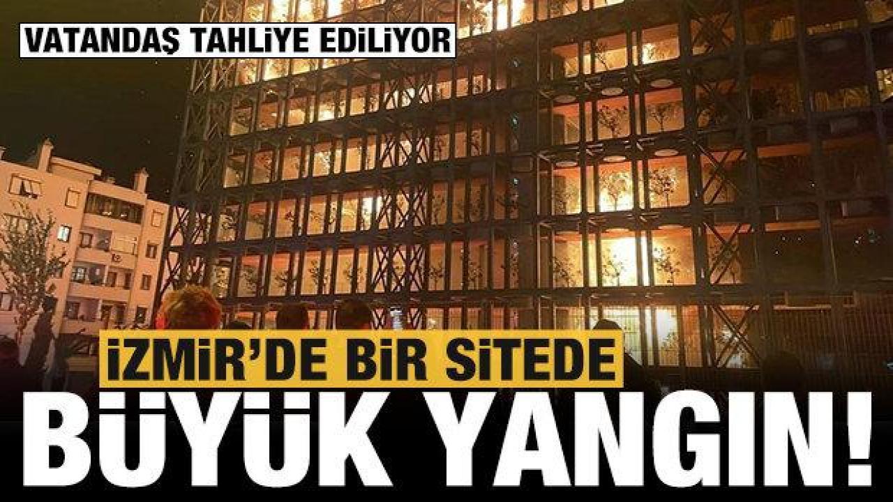Son dakika: İzmir'de sitede büyük yangın!