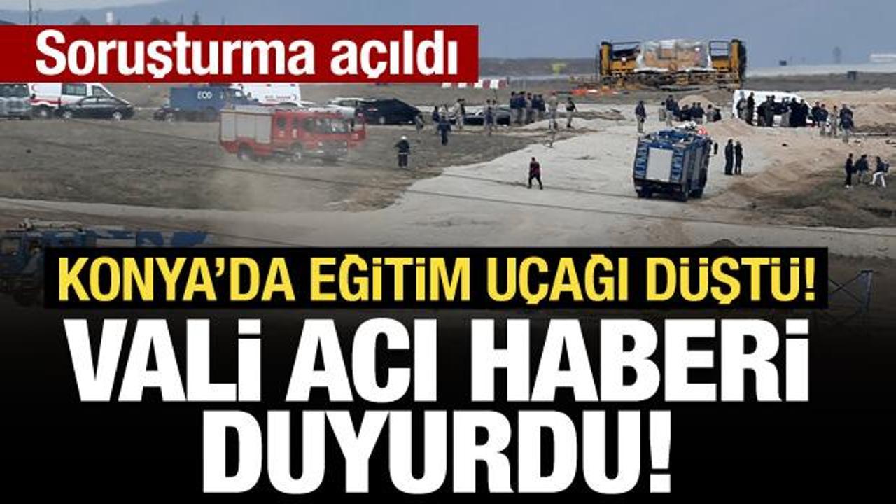 Son Dakika: Konya’da eğitim uçağı düştü!
