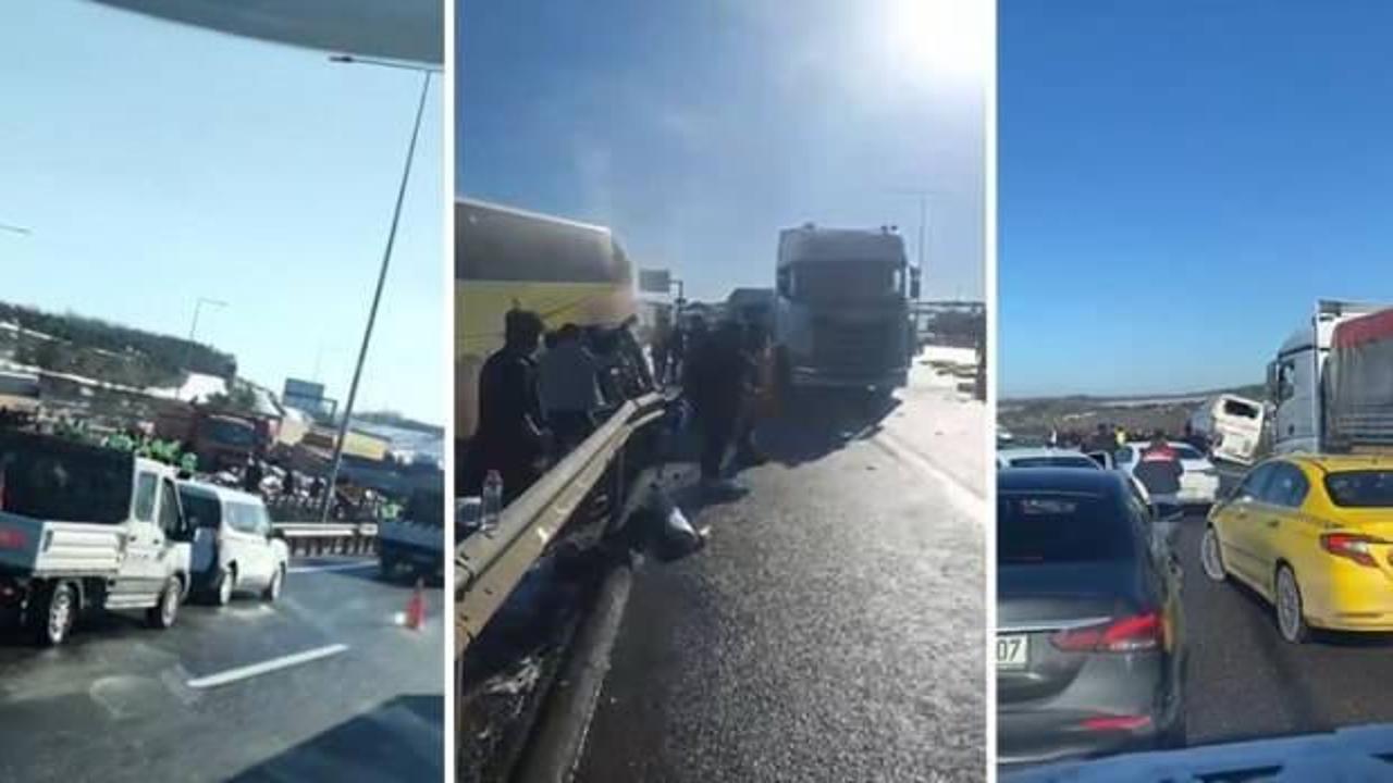 Son Dakika: 'Kuzey Marmara'da TIR otobüse çarptı!