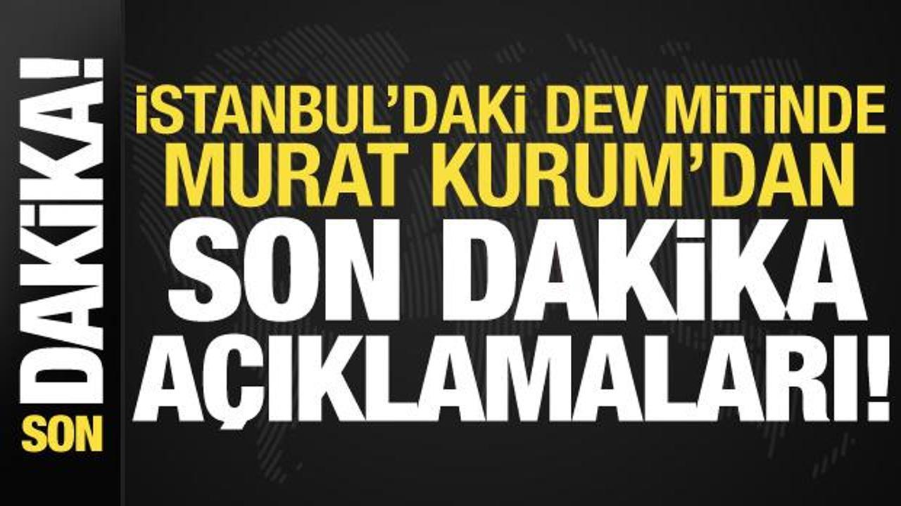 Son dakika: Murat Kurum'dan dev mitingde sert mesajlar!