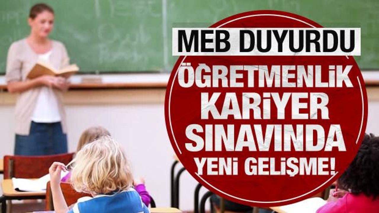 Son Dakika: Öğretmenlik kariyer sınavı 19 Kasım'da çevrimiçi olarak yapılacak!