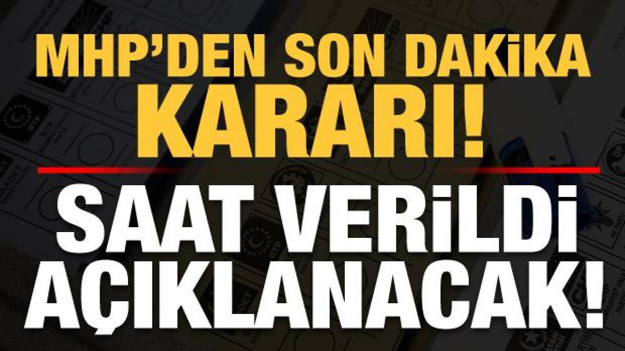 Son dakika: Seçimlerle ilgili MHP'den son dakika kararı! Saat verildi, açıklanacak...