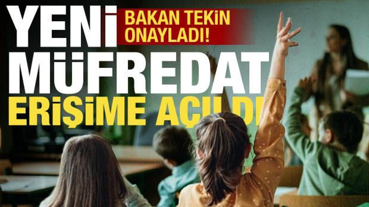 Son dakika: Yeni müfredat onaylandı