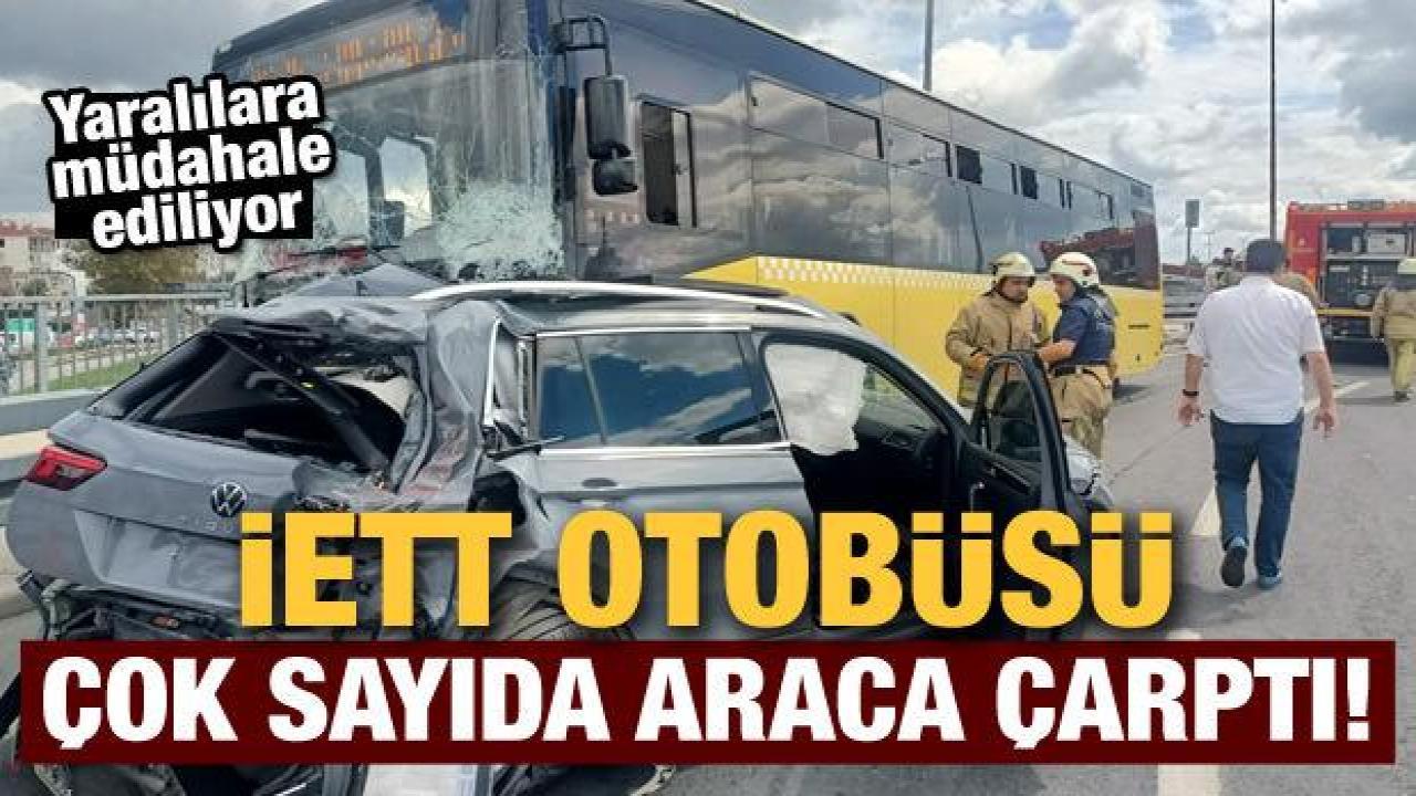 Son Dakika: Yenikapı'da İETT otobüsü çok sayıda araca çarptı!