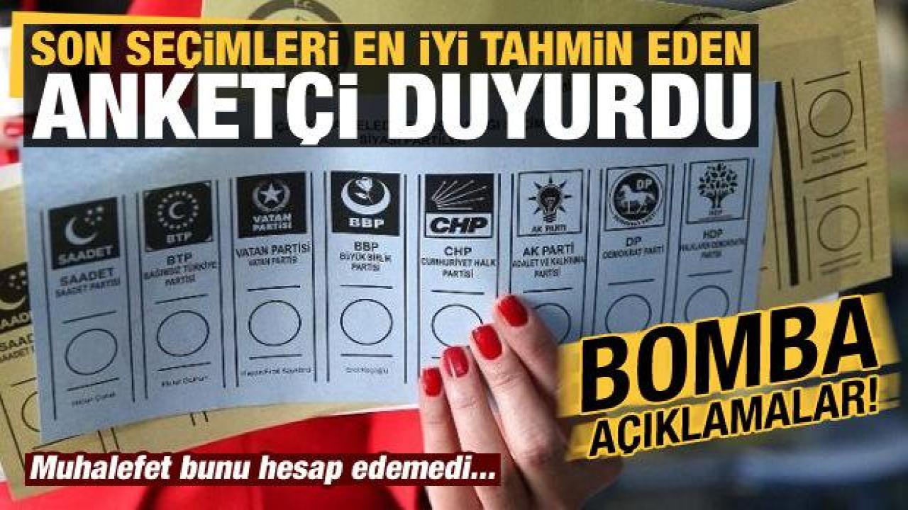 Son seçimlerdeki sonuçları en doğru onlar tahmin etmişti! Bomba sonuçları açıkladı...