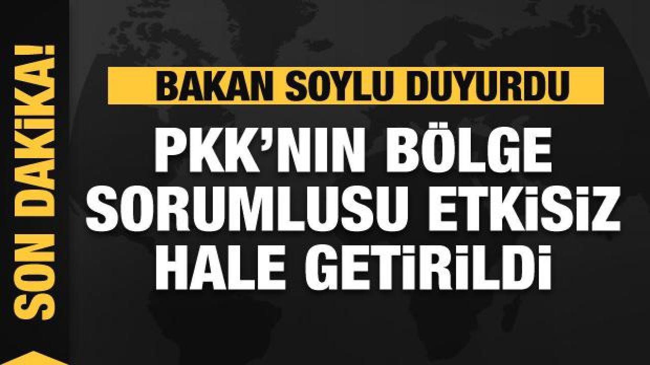 Soylu duyurdu: Biri bölge sorumlusu üç terörist etkisiz!