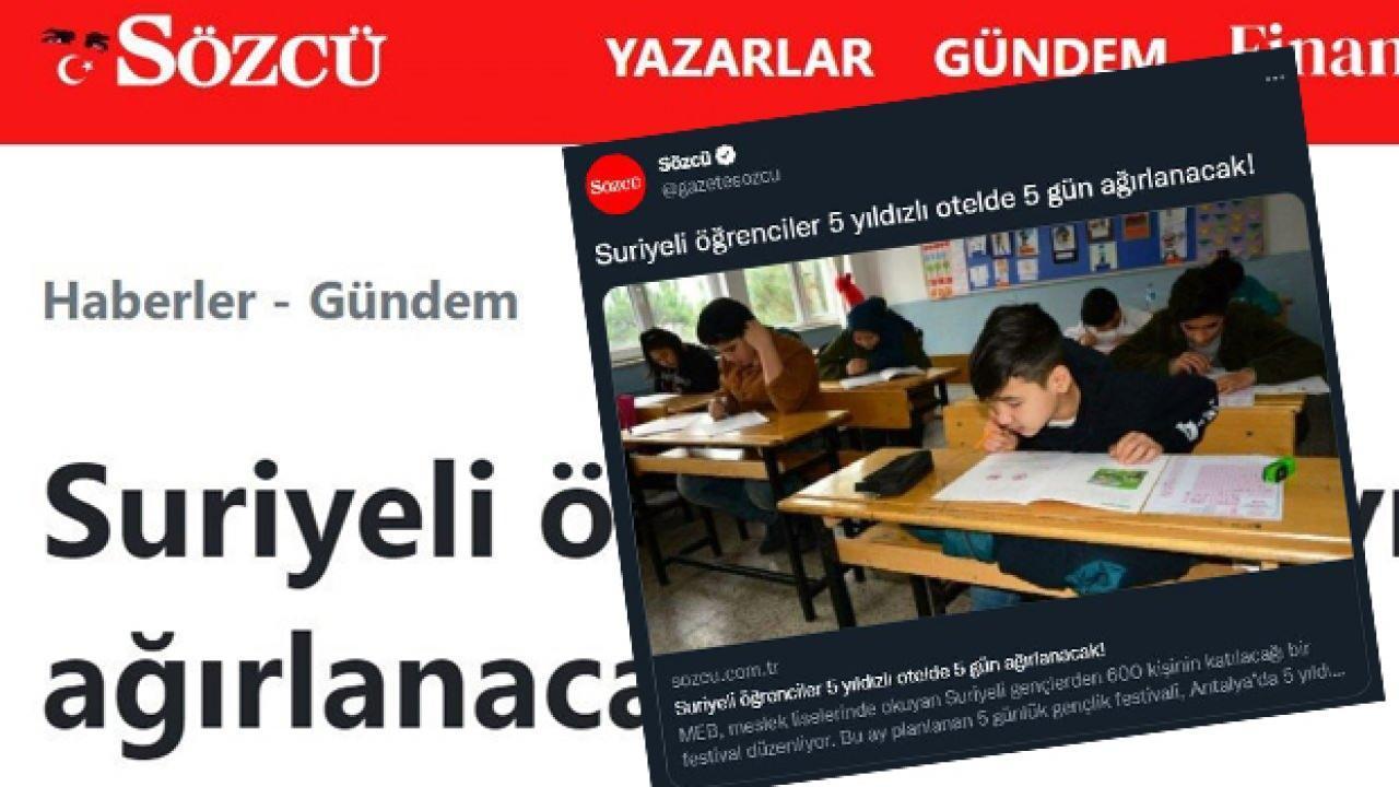 Sözcü aynı haberde tükürdüğünü yaladı: 