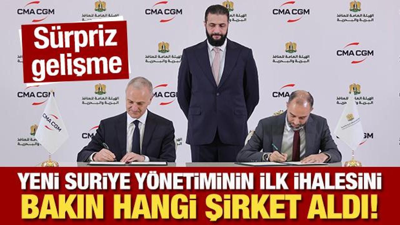 Sürpriz gelişme: Yeni Suriye yönetiminin ilk ihalesini bakın hangi şirket aldı!