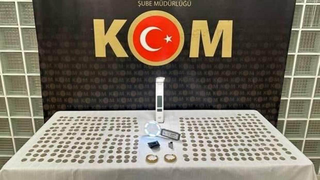 Tarihi eser operasyonunda 339 sikke ele geçirildi