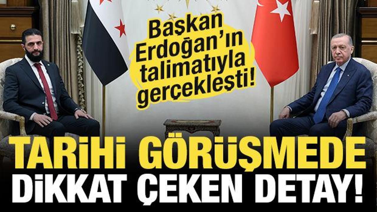 Tarihi görüşmede dikkat çeken detay! Cumhurbaşkanı Erdoğan'ın talimatıyla gerçekleşti...