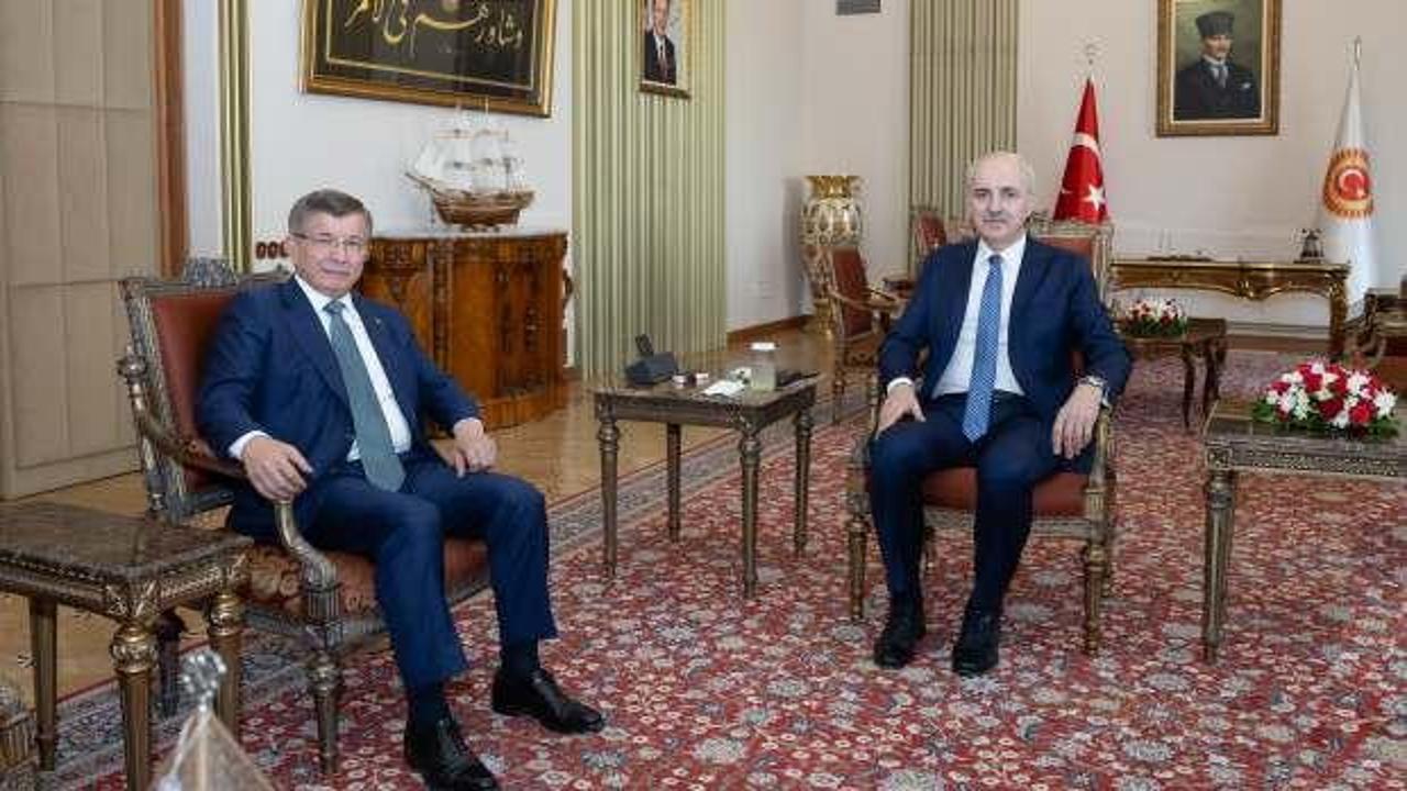 TBMM Başkanı Kurtulmuş Davutoğlu ile görüştü