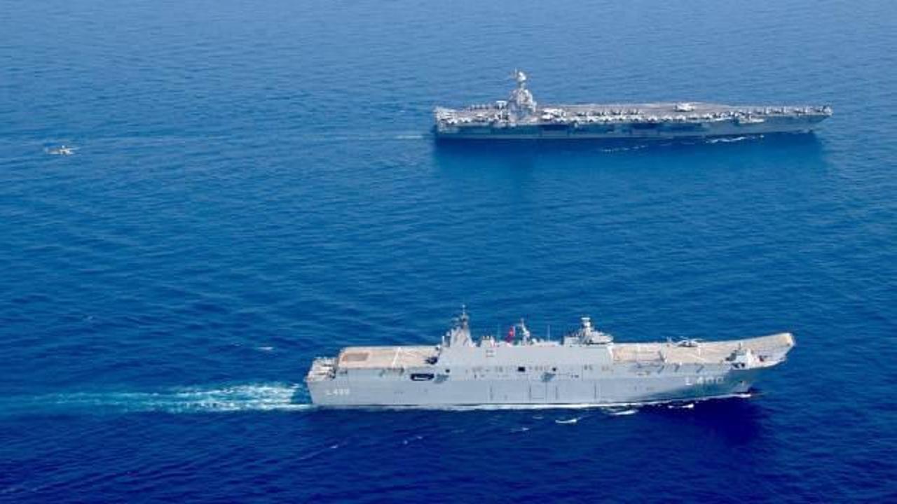TCG Anadolu'yla USS Gerald R. Ford'dan ortak tatbikat