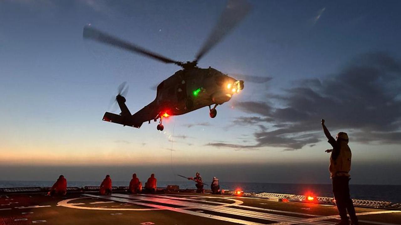 TCG Kemalreis fırkateyni Libya açıklarında eğitime katıldı