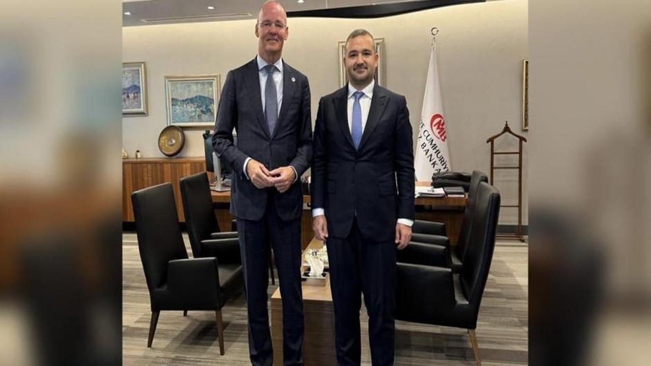 TCMB Başkanı Karahan, Hollanda Merkez Bankası Başkanı Knot ile bir araya geldi