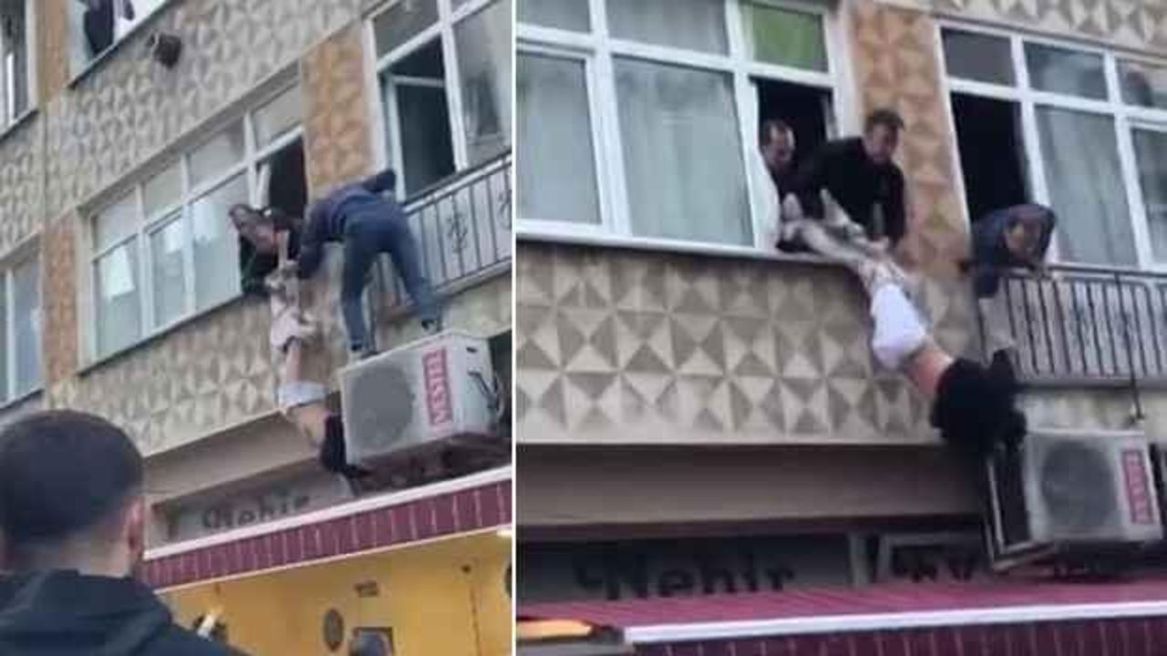 Tecavüz şüphelisi pencerede yakalandı!