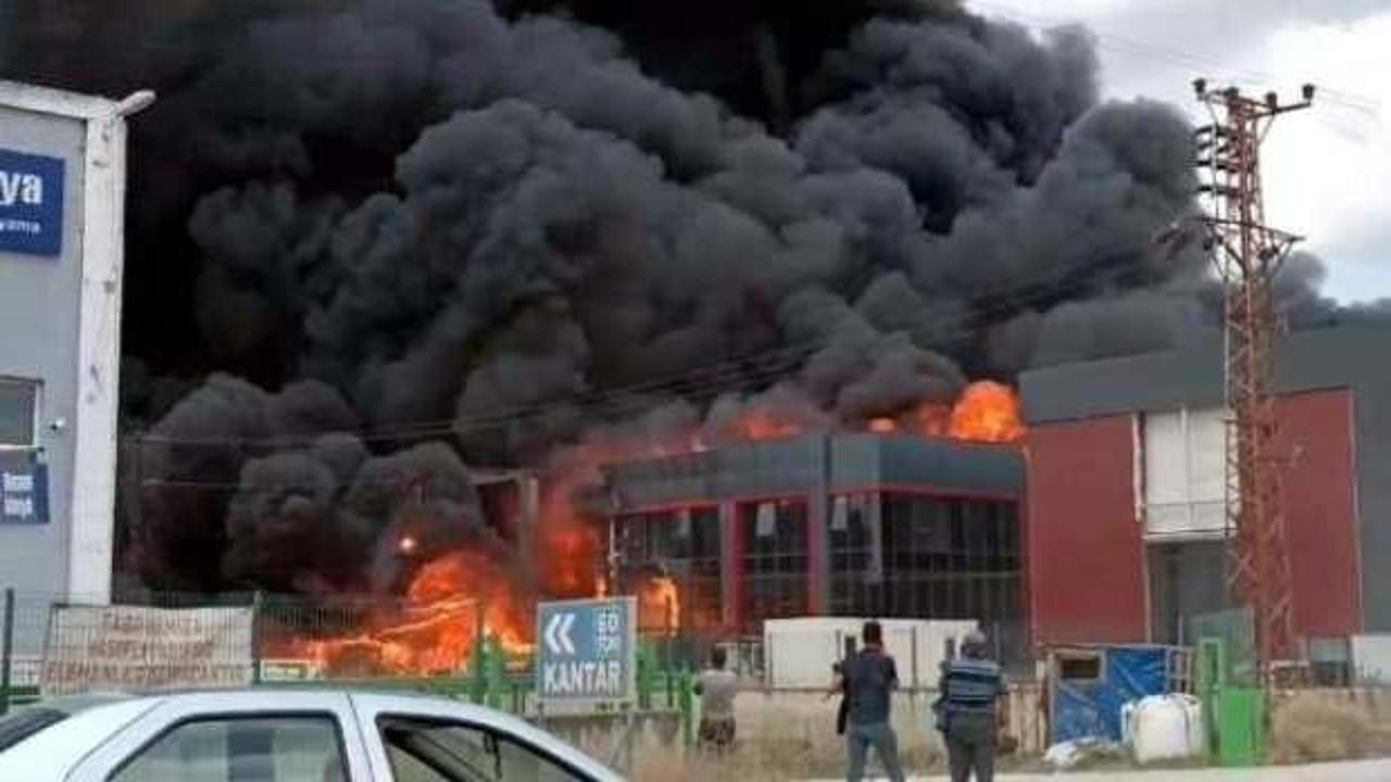 Tekirdağ'daki fabrika yangını 9 saatte söndürüldü
