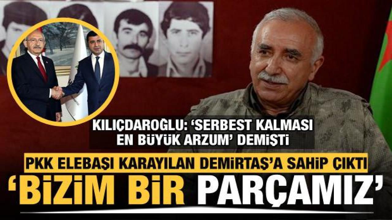 Terör elebaşı Karayılan'dan Demirtaş açıklaması: Bizim bir parçamız