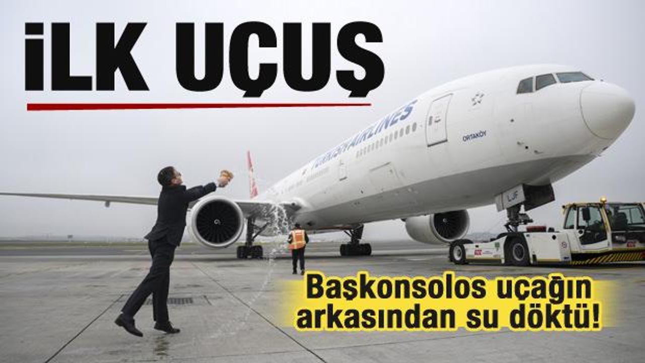 THY Melbourne seferlerine başladı! Başkonsolos uçağın arkasından su döktü!