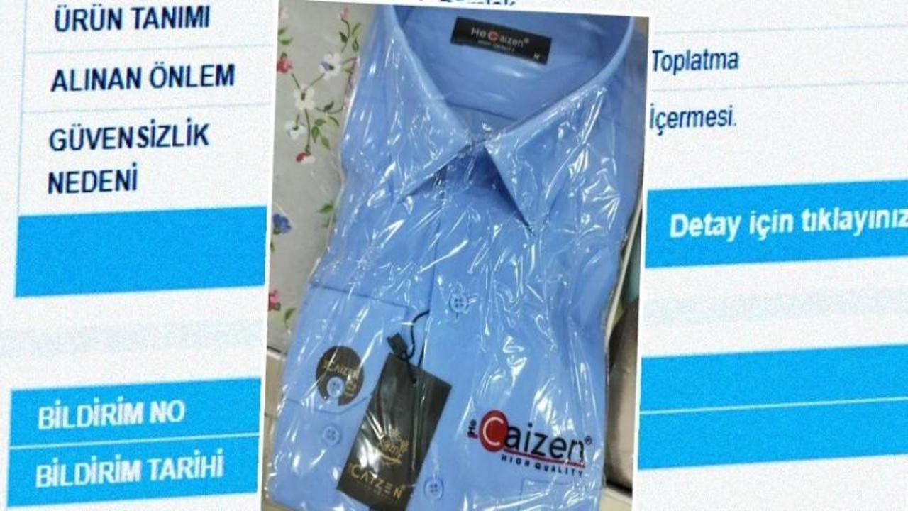 Ticaret Bakanlığı uyardı: Bu gömleği giymeyin!