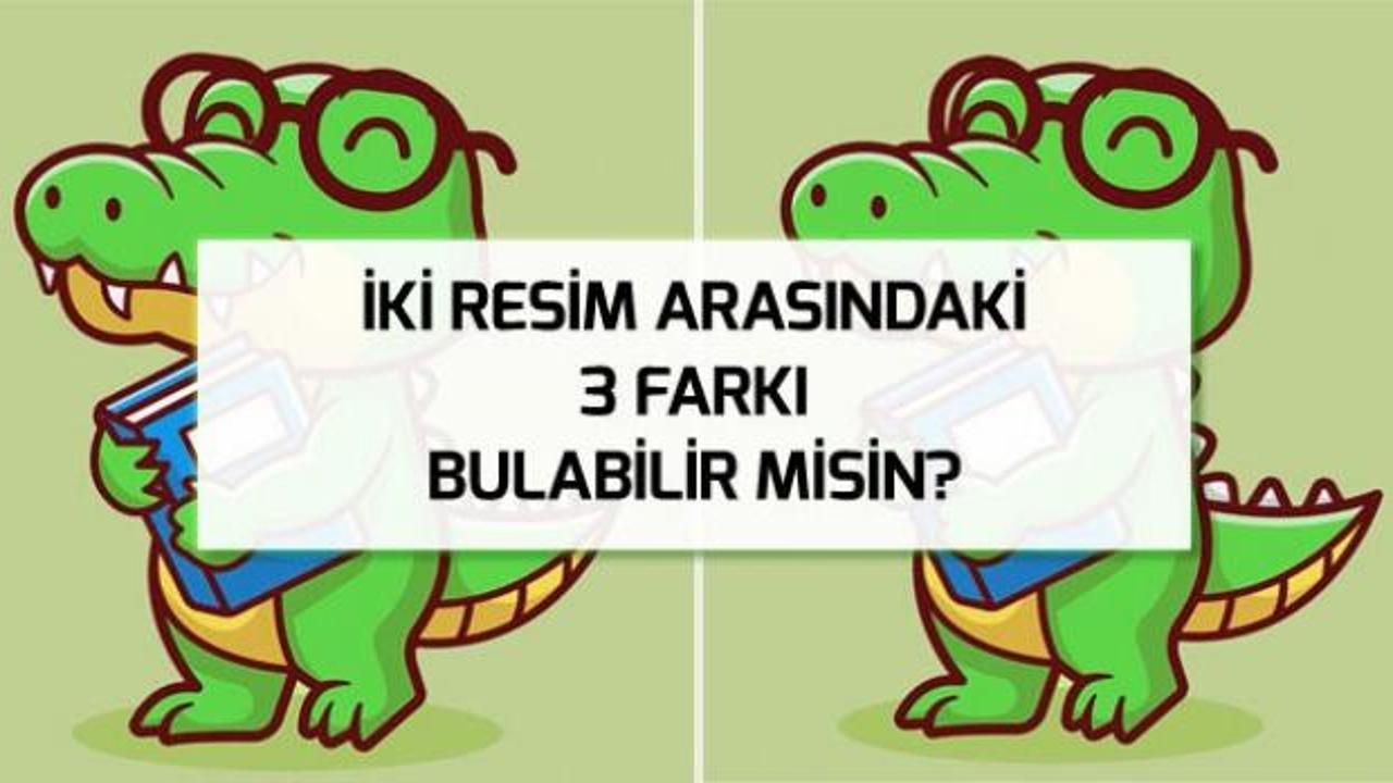 Timsah görselleri arasındaki 3 farkı sadece yüksek görsel IQ'ya sahip olanlar 10 saniye içerisinde bulabiliyor