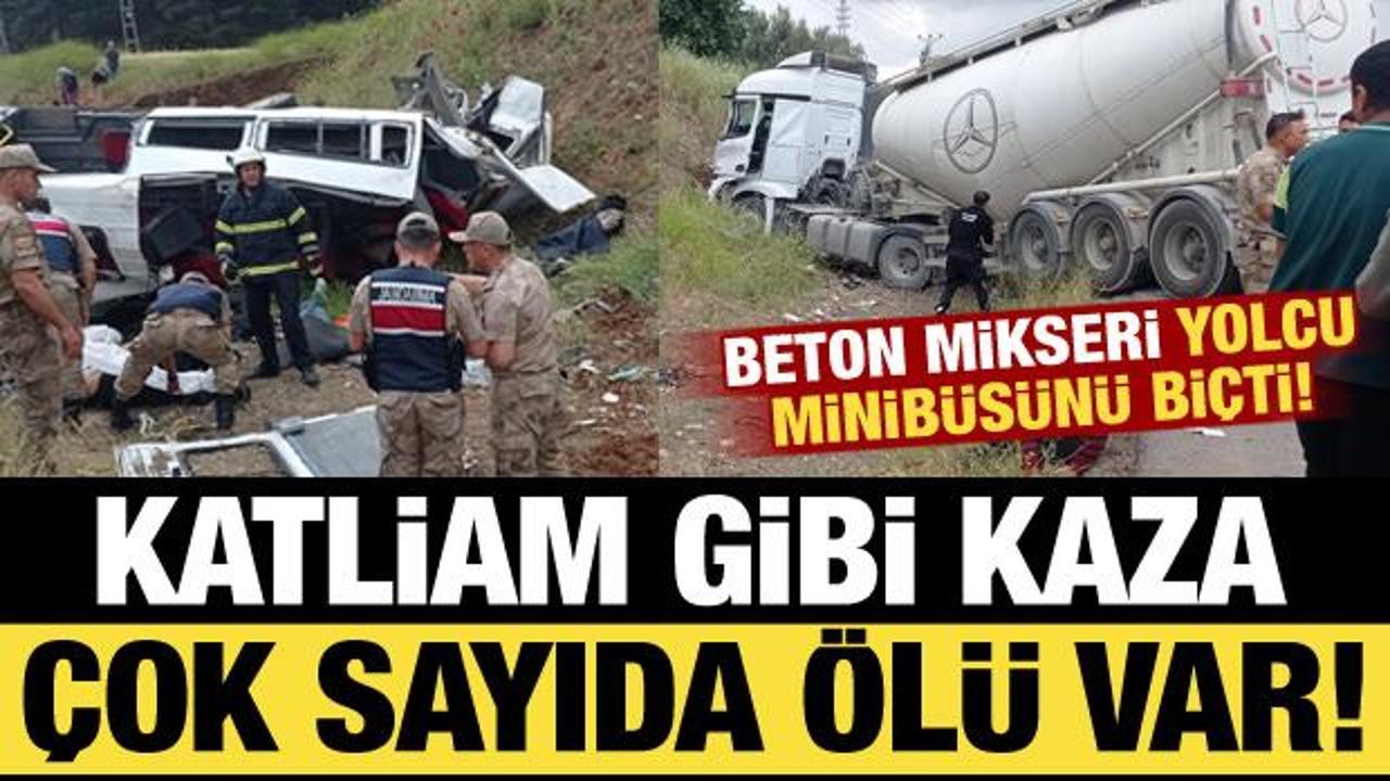 TIR yolcu minibüsünü biçti! Çok sayıda ölü var!