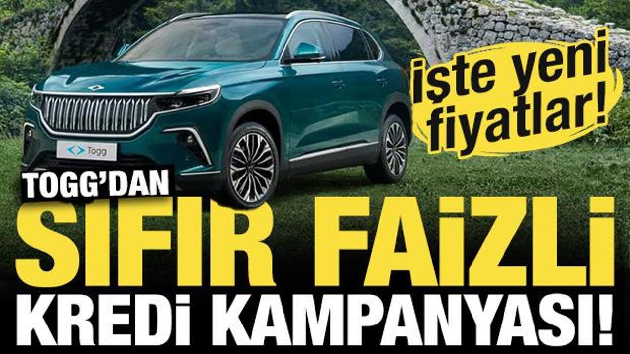 TOGG'dan yılın ilk fırsatı! Sıfır faizli kredi kampanyasını duyurdu! İşte yeni fiyatlar...