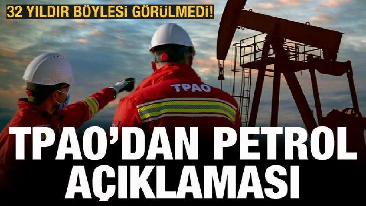 TPAO'dan petrol açıklaması! 32 yıldır böylesi görülmedi