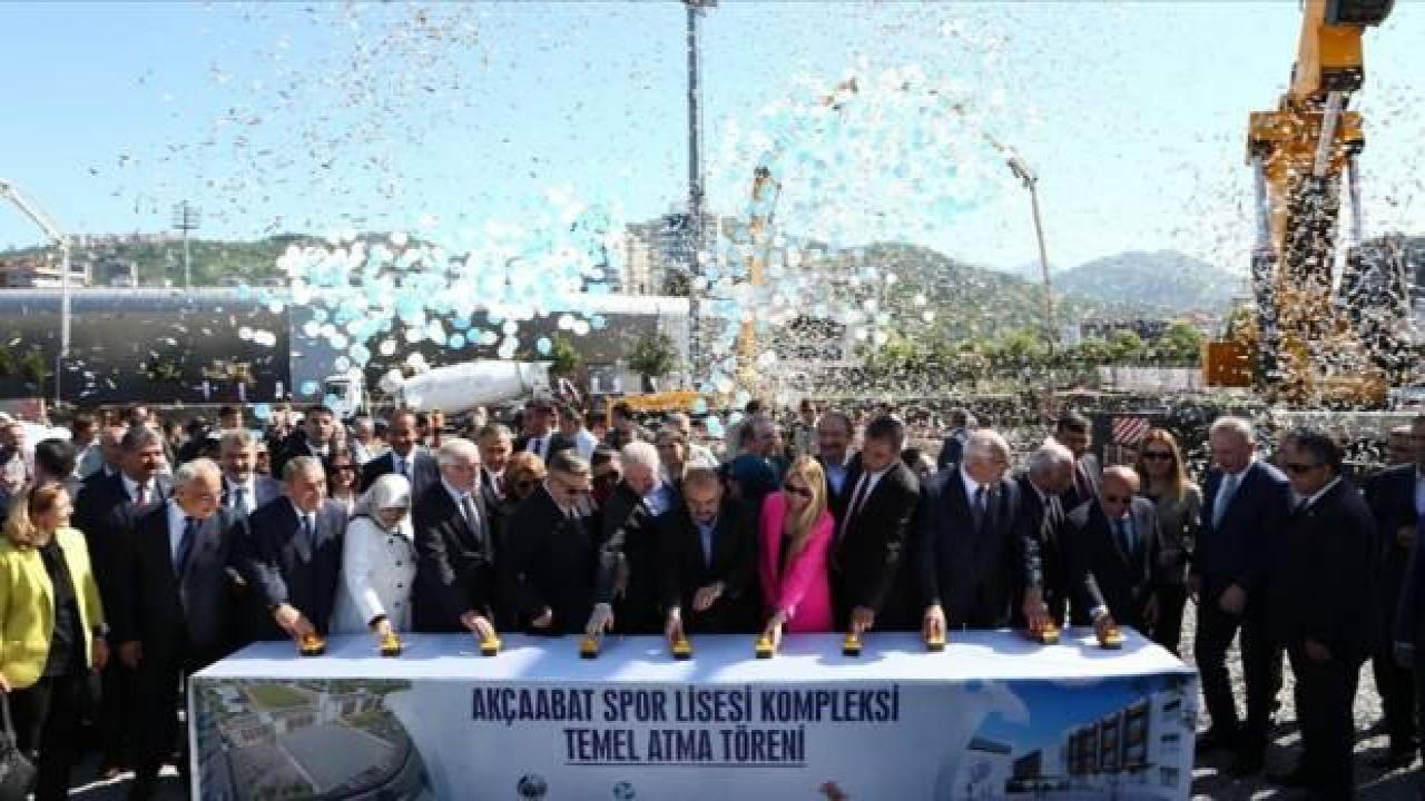 Trabzon'da 150 milyon lira maliyetli spor lisesi kompleksinin temeli atıldı