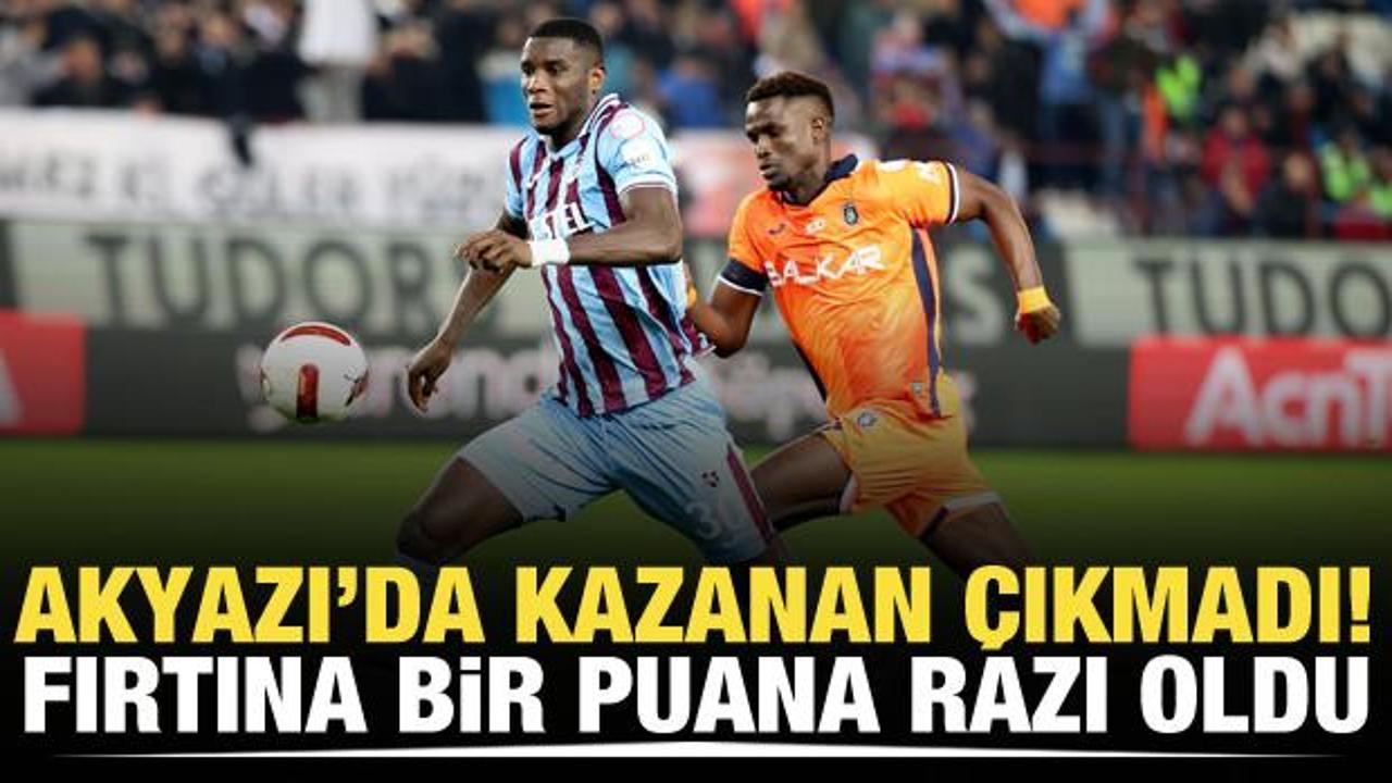 Trabzonspor evinde bir puana razı oldu